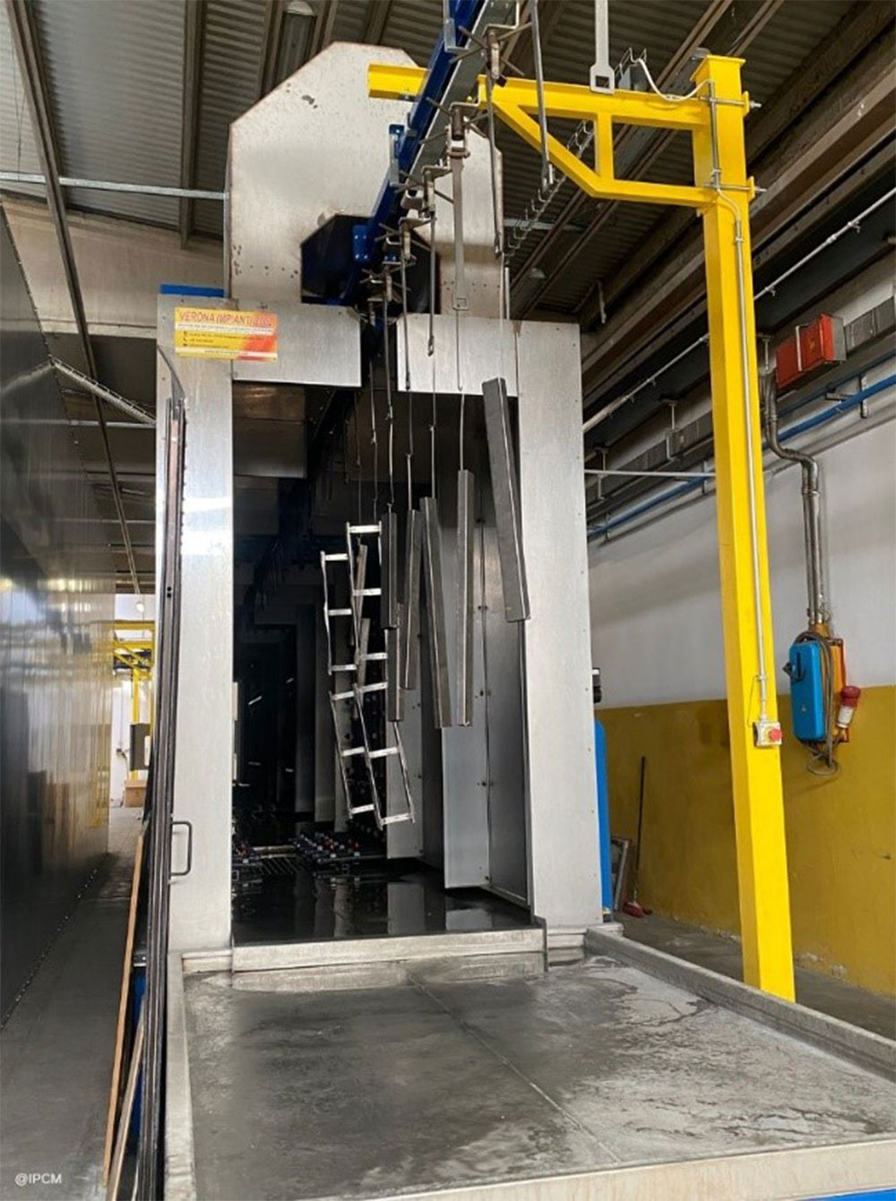Components exiting the tunnel